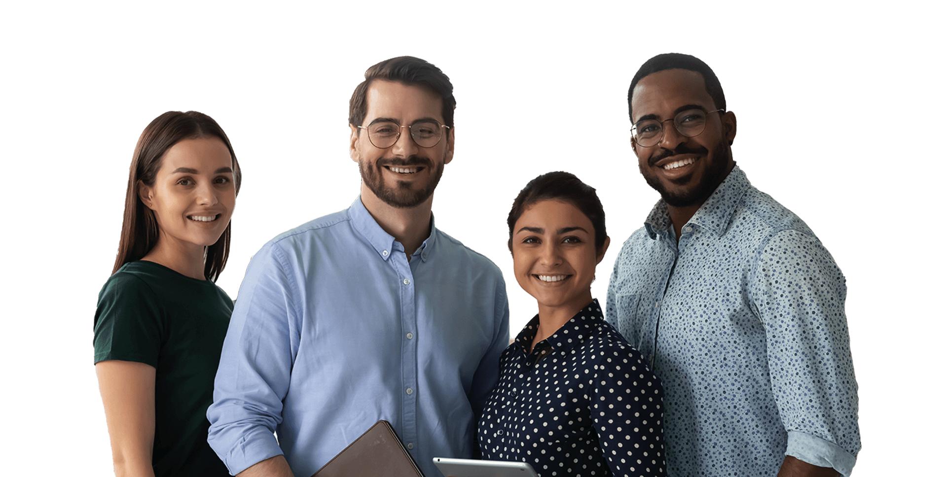 Contact teeam. A mixed group of people, happy to help.