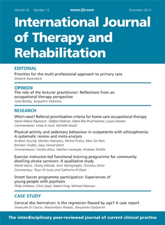 International Journal of Therapy and Rehabilitation