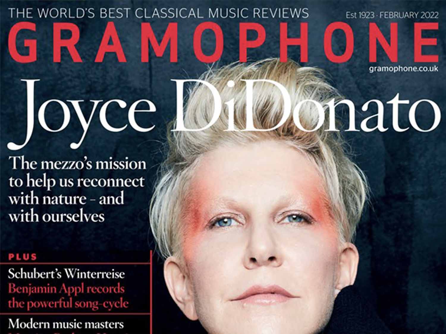 Tablet screenshot of the cover of Gramophone magazine. Content can be viewed on online page-turners